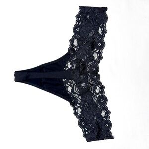 Lace Trim Black Thong Marks&Spencer black  16UK/ LUSA